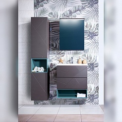 Бриклаер Мебель для ванной Кристалл 60 – фотография-2